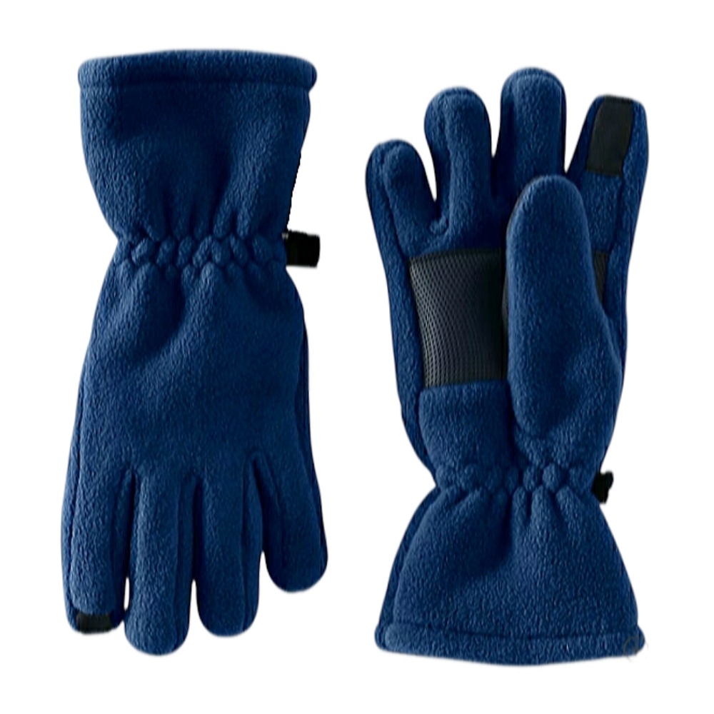 Lands End KIDS Fleece Gloves Deep Sea Navy Size Large NWT